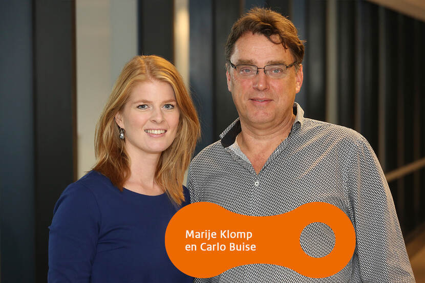 Marije Klomp en Carlo Buise van de Radboud Universiteit